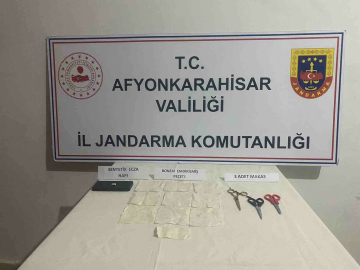 Afyonkarahisar’da peçeteye emdirilmiş bonzai ele geçirildi