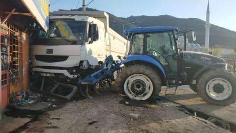 Çorum’da kamyon iş yerine girdi: 1 ölü, 1 yaralı