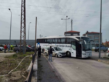 Sinop’ta otobüsün karıştığı zincirleme kazada 1 kişi yaralandı