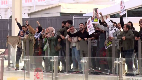 Almanya Cumhurbaşkanı Frank-Walter Steinmeier’e, İstanbul’da "İsrail" protestosu