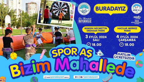 Büyükşehir’in ‘Spor A.Ş. Bizim Mahallede’ etkinlikleri hız kesmeden devam ediyor