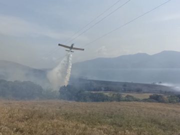 Paşalimanı Adası’nda yangın...Karadan ve havadan müdahale sürüyor