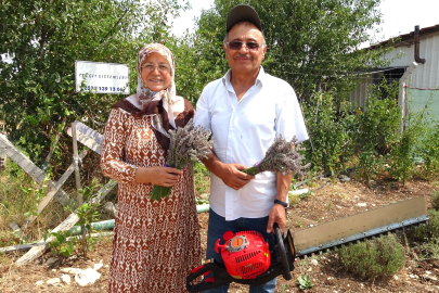 Kütahyalı çiftin kurduğu hobi lavanta bahçesi gelir kapıları oldu