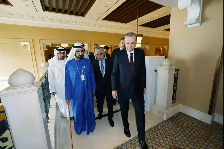 Cumhurbaşkanı Erdoğan, Dünya Hükümetler Zirvesi alanında