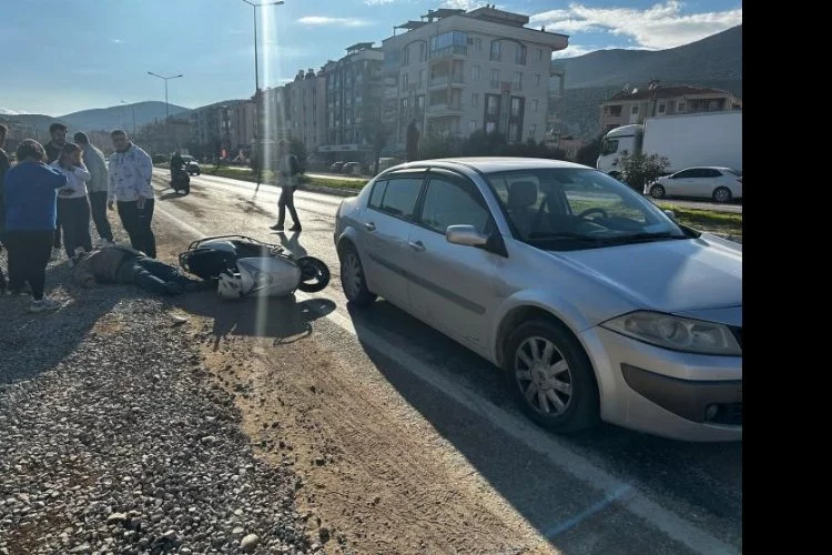 Milas’ta otomobil ile motosiklet çarpıştı: 1 yaralı